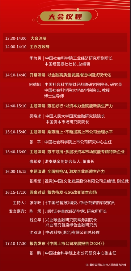 聚勢賦能 向新而行 | 2024上市公司高質(zhì)量發(fā)展論壇即將隆重開啟