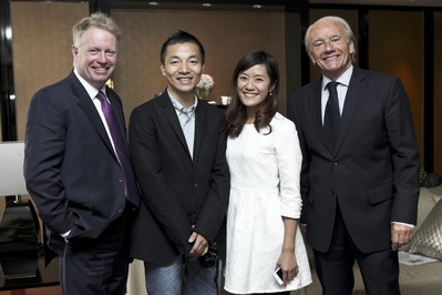 From left to right: Mr. Roy Taylor, Board of Directors of the Canadian Tourism Commission,  last year’s winning couple Mr. Qianli ZHANG and his wife Mrs. Xiaomin TANG and Mr. Derek Galpin, Managing Director of the Canadian Tourism Commission in China.
