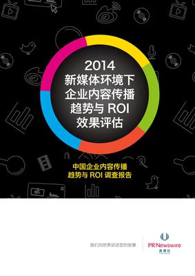 美通社2013中國企業(yè)內(nèi)容傳播趨勢與ROI效果評估調(diào)查報(bào)告